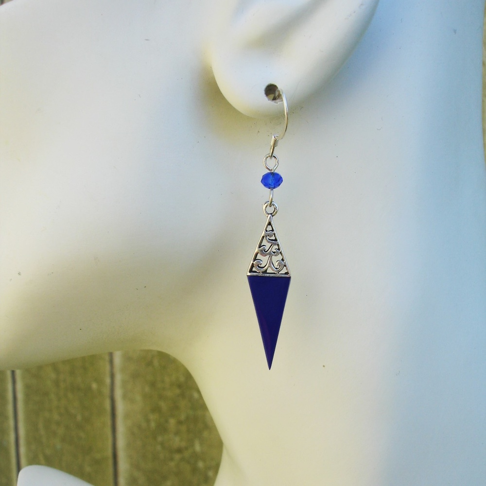 Lapis lazuli sterling earrings
